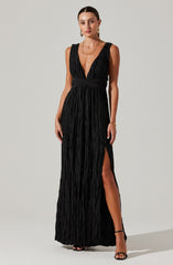 Tesni Pleated Maxi Dress