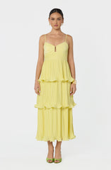 Lupin Pleated Tiered Maxi Dress