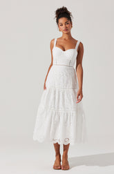 Pellagia Eyelet Midi Dress