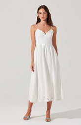 Kaidi Embroidered Midi Dress
