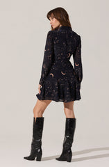 Lucien Collared V-Neck Mini Dress