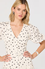 Minnie Polka Dot Tiered Midi Dress