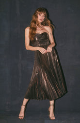 Ascella Pleated Midi Dress