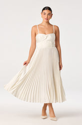 Ascella Sweetheart Pleated Midi Dress