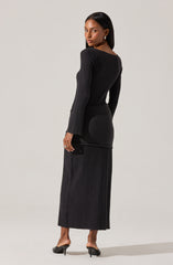 Arwyn Ribbed Layered Midi Sweater Dress