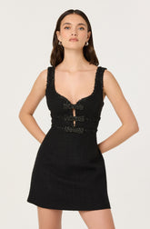 Maira Tweed Bow Mini Dress