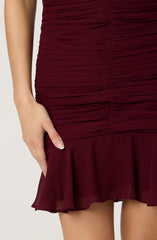 Salena Strapless Ruched Mini Dress