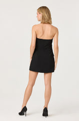 Perah Halter Tuxedo Mini Dress