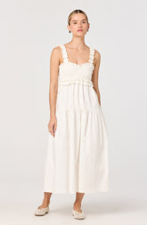 Orenthia Ruffle-Strap Smocked Maxi Dress