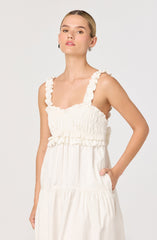 Orenthia Ruffle-Strap Smocked Maxi Dress