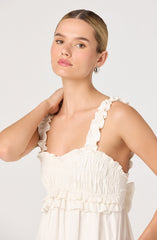 Orenthia Ruffle-Strap Smocked Maxi Dress
