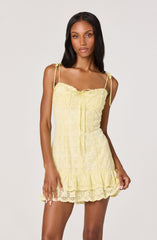 Kelley Eyelet Tie-Strap Mini Dress