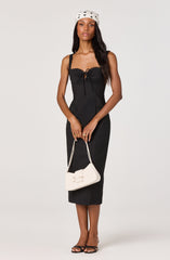 Raziela Scalloped Trim Midi Dress