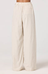 Neha Striped Linen High-Rise Wide Leg Pants