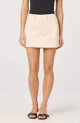 Kairos Denim Seamed A-Line Mini Skirt