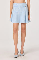 Malvie Plaid Knit Mini Skirt