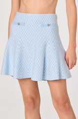 Malvie Plaid Knit Mini Skirt