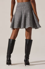 Malvie Flared Mini Sweater Skirt