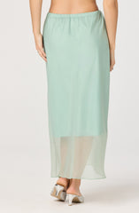 Keyara Layered Contrast Maxi Skirt