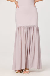 Aloyse Contrast Drop-Waist Maxi Skirt