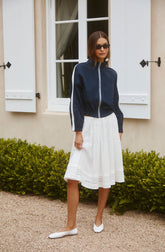 Wrenlee Embroidered Midi Skirt