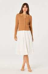 Wrenlee Embroidered Midi Skirt