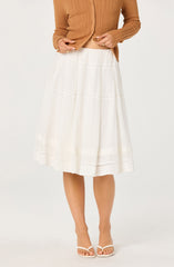 Wrenlee Embroidered Midi Skirt