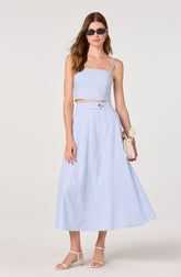 Azzura Striped Midi Skirt