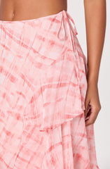 Maia Plaid Tiered Maxi Skirt