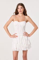 Madeleine Tiered Ruffle Mini Skirt