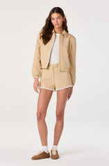 Reid Scallop Trim Bomber Jacket