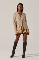 Saffi Ribbed Cardigan Sweater
