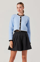 Hattie Contrast Trim Cardigan