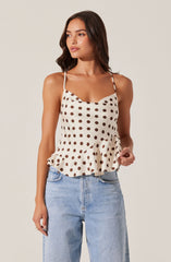 Everli Cowl Neck Peplum Top