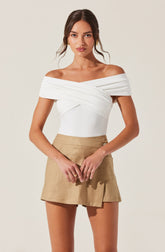 Gissel Crossover Off Shoulder Bodysuit