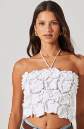 Primula Crochet 3D Floral Top