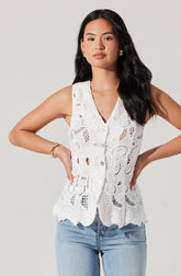 Meira Crochet Vest