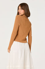 Kristen Pointelle Collar Cardigan