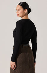 Lynly Ribbed Keyhole Sweater