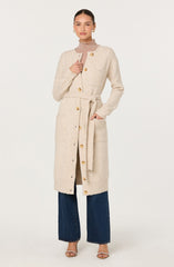 Meris Belted Longline Cardigan