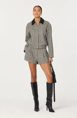 Nelly Contrast Collar Bomber Jacket