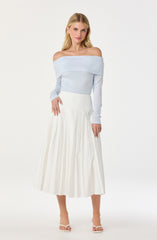 Margie Off-Shoulder Back Bow Top