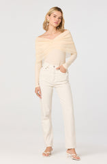 Julieta Off-Shoulder Ruched Overlay Top