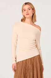 Miah Asymmetric One-Shoulder Knit Top