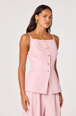 Neha Button-Front Longline Top