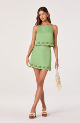 Taniya Embroidered Linen Tank Top