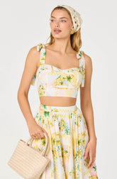 Kaleigh Tie-Strap Bustier Top