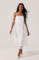 Floral Lace Midi Dress