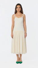 Amia Floral Applique Maxi Dress