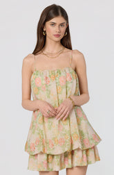 Jessa Floral Tiered Bubble Dress